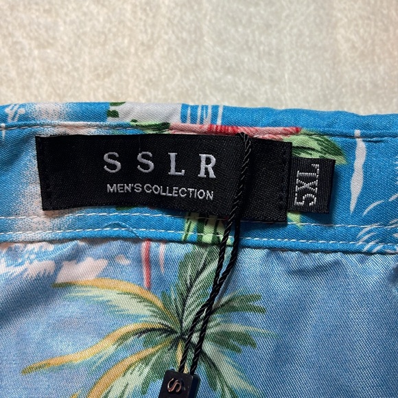 Hawaiian 5XL Men’s  shirt NWT flamingo - Picture 6 of 7